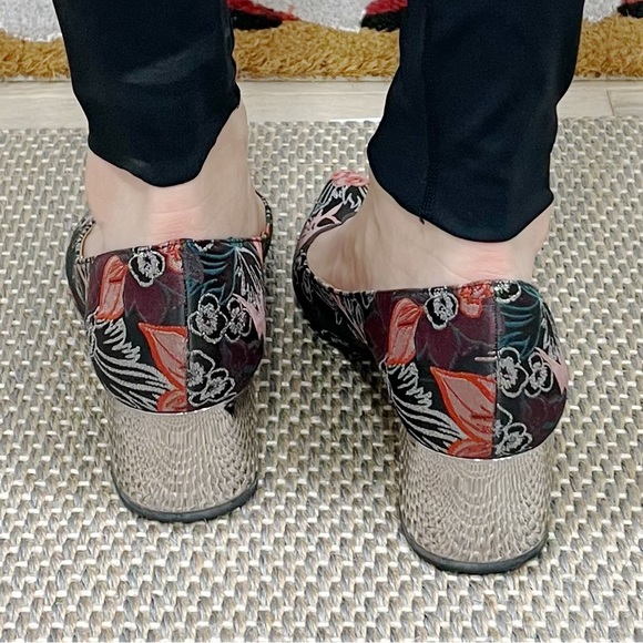 ENZO ANGIOLINI Floral Block Heels Size 7.5 - Picture 4 of 7